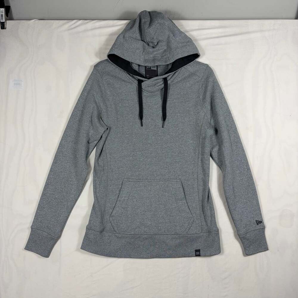 New Era Women's Gray French Terry Pullover Hoodie Sweatshirt Size M